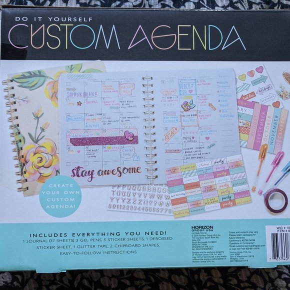 Custom Agenda Planner Date Book Stitch Journal Doodling Sketching Blank Notebook - Picture 6 of 10